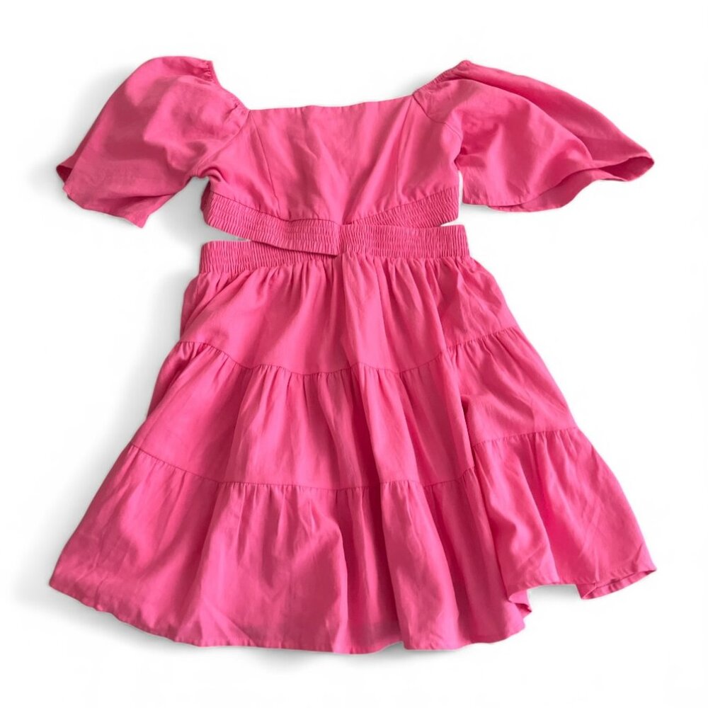 Shy Velvet Summer Dress – Square Neck, Short Sleeves, Size L - New w/Tags